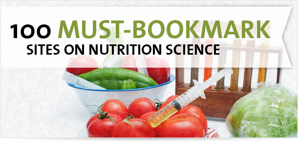 100 Must-bookmark sites on nutrition science